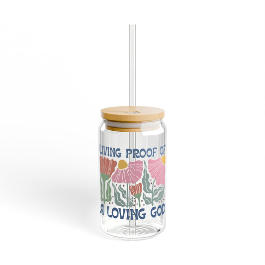 Loving God Straw Glass, 16oz