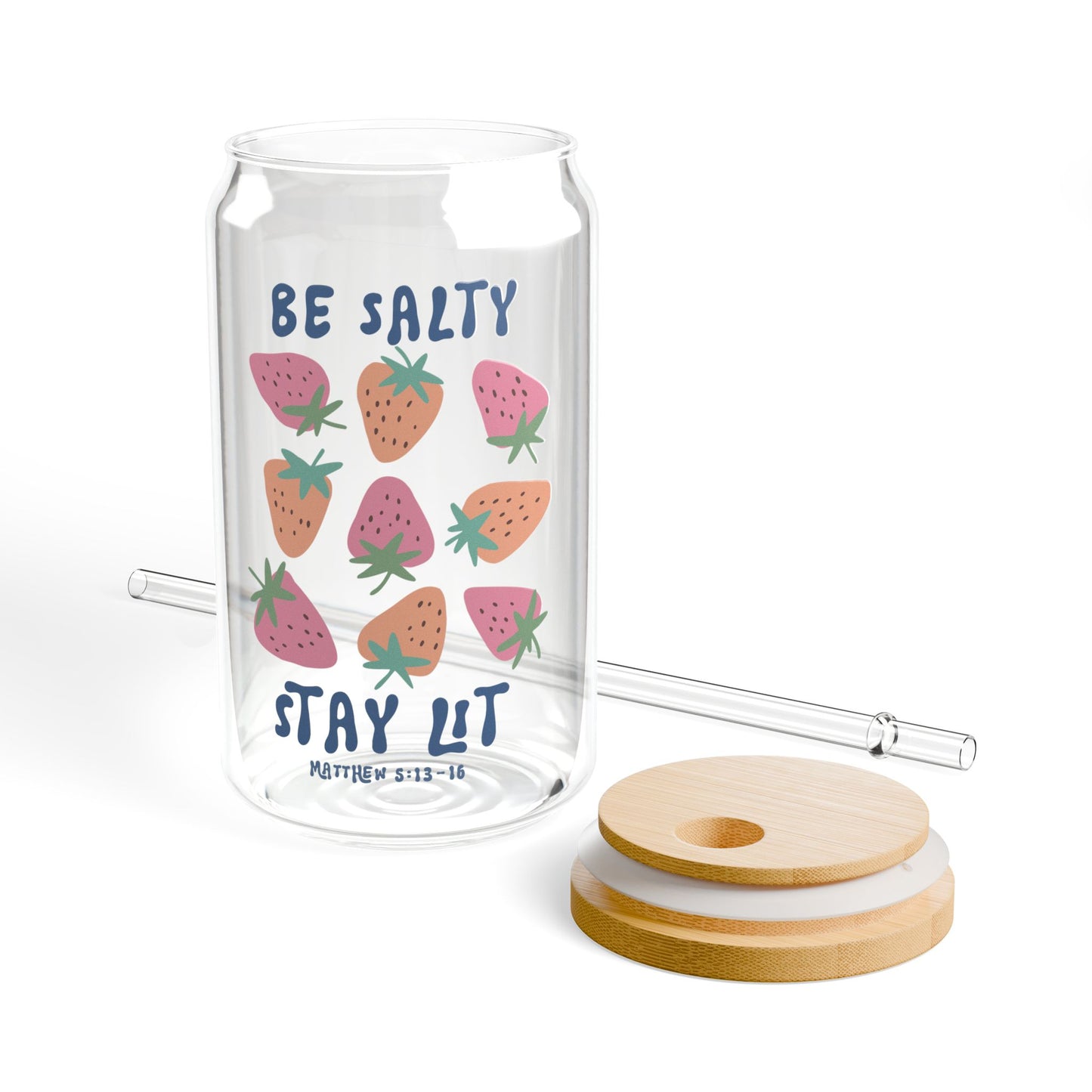 Be Salty Straw Glass